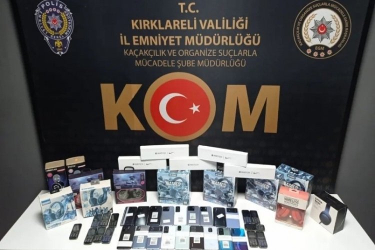 Kırklareli Babaeski'de ka&ccedil;ak elektronik eşya operasyonu