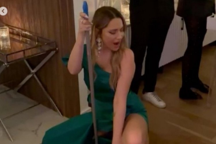 Hadise s&uuml;p&uuml;rge sopası ile dans etti