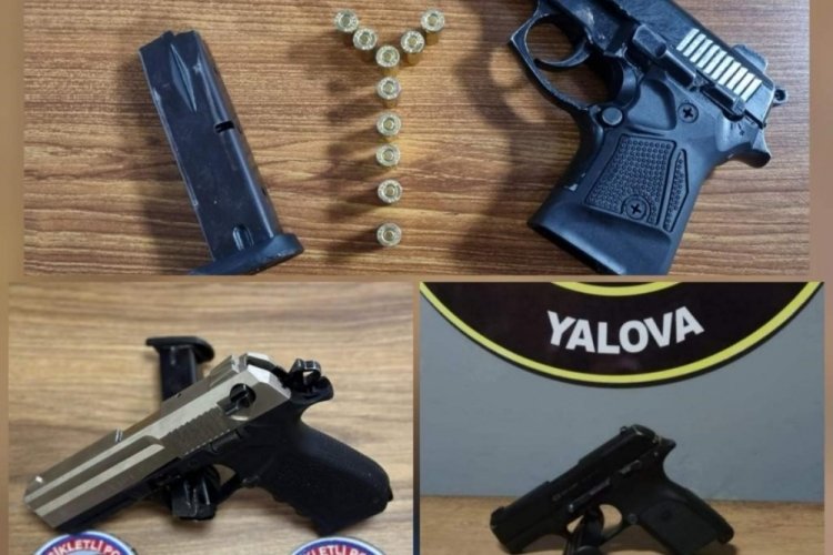 Yalova'da polis uygulamalarında 6 tabanca yakalandı