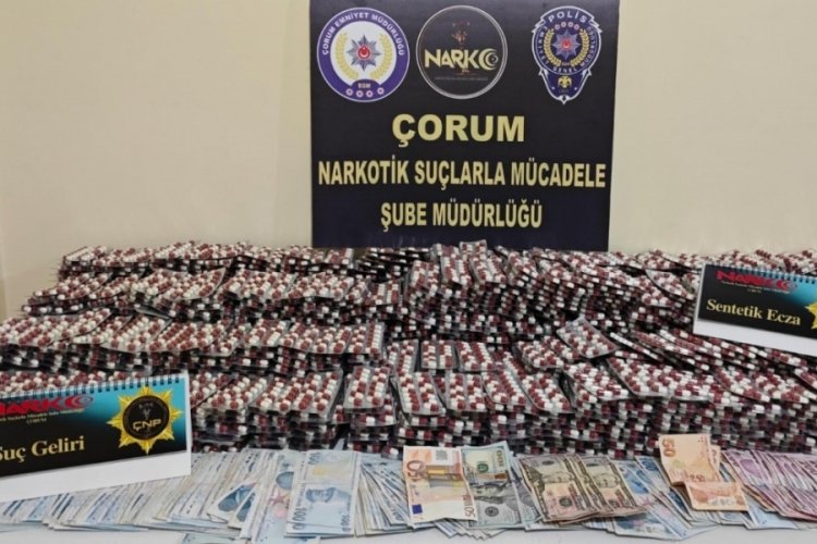 &Ccedil;orum polisinden uyuşturucu operasyonu