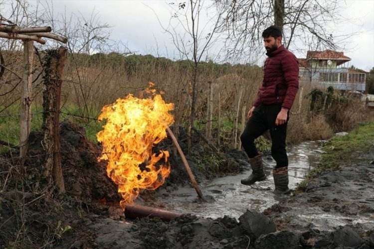 Samsun'da su ararken gaz buldular
