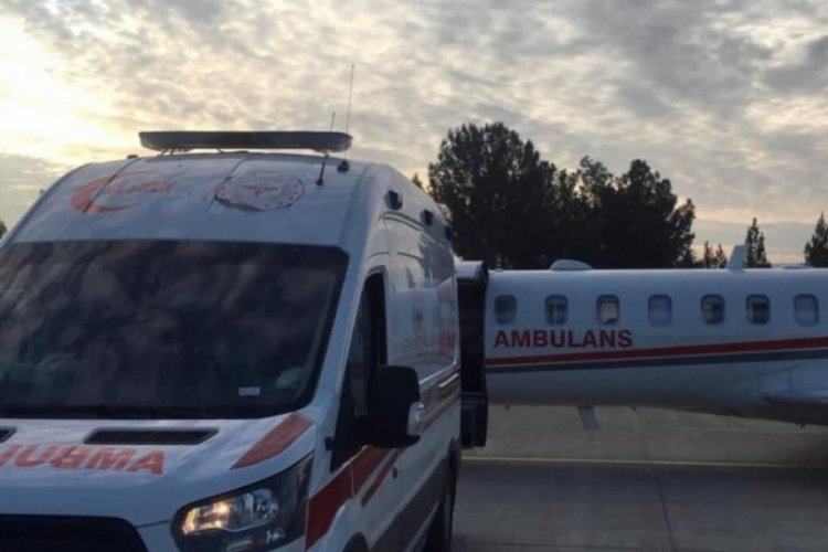 Siirt'te ambulans u&ccedil;ak, 40 g&uuml;nl&uuml;k bebek i&ccedil;in havalandı