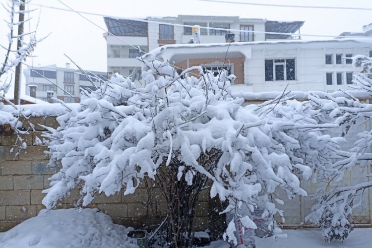 Van'ın Erciş il&ccedil;esi beyaza b&uuml;r&uuml;nd&uuml;