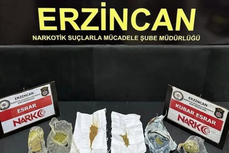 Erzincan'da uyuşturucu operasyonu