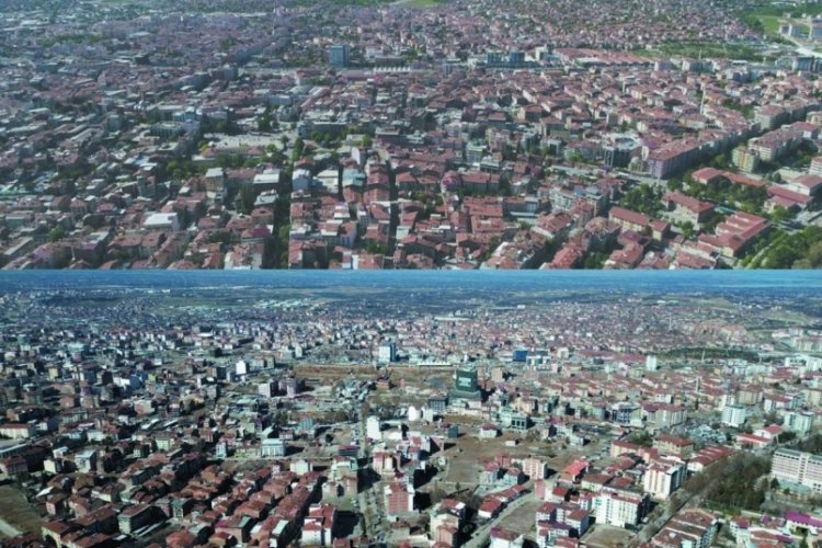 Malatya'da deprem &ouml;ncesi ve sonrası &ccedil;ekilen g&ouml;r&uuml;nt&uuml;ler yıkımın boyutunu g&ouml;zler &ouml;n&uuml;ne serdi