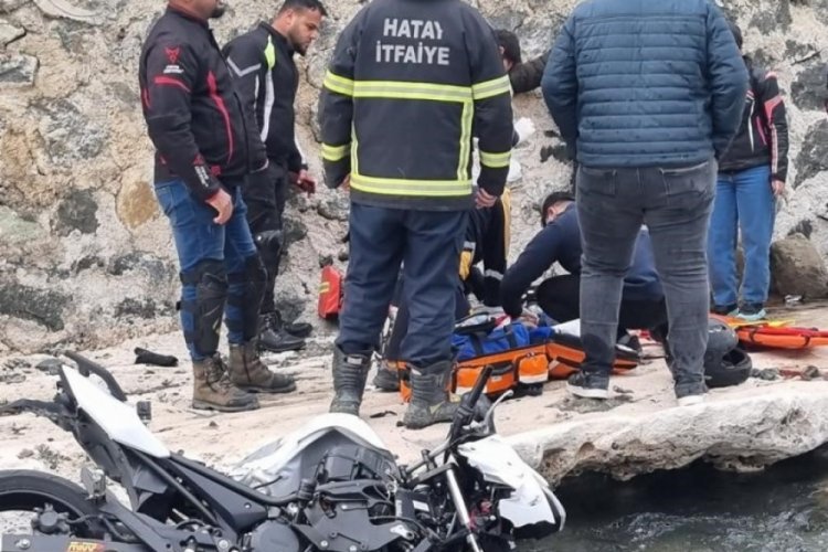 Hatay'da u&ccedil;urumdan aşağı yuvarlanan motosiklet s&uuml;r&uuml;c&uuml;s&uuml; &ouml;ld&uuml;