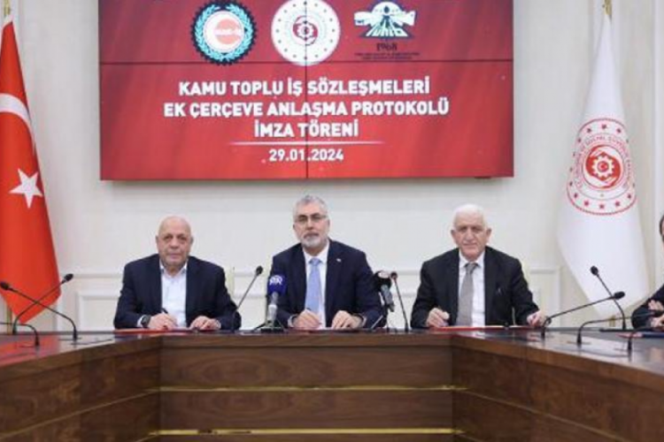 Kamu Toplu İş S&ouml;zleşmeleri Ek &Ccedil;er&ccedil;eve Anlaşması Protokol&uuml; imzalandı!