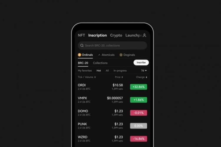 K&uuml;resel kripto borsası, yeni inscripton token standardını destekleyeceğini duyurdu