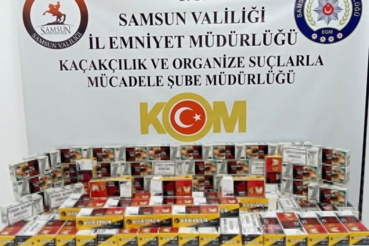 Samsun'da 22 bin 400 doldurulmuş makaron ele ge&ccedil;irildi