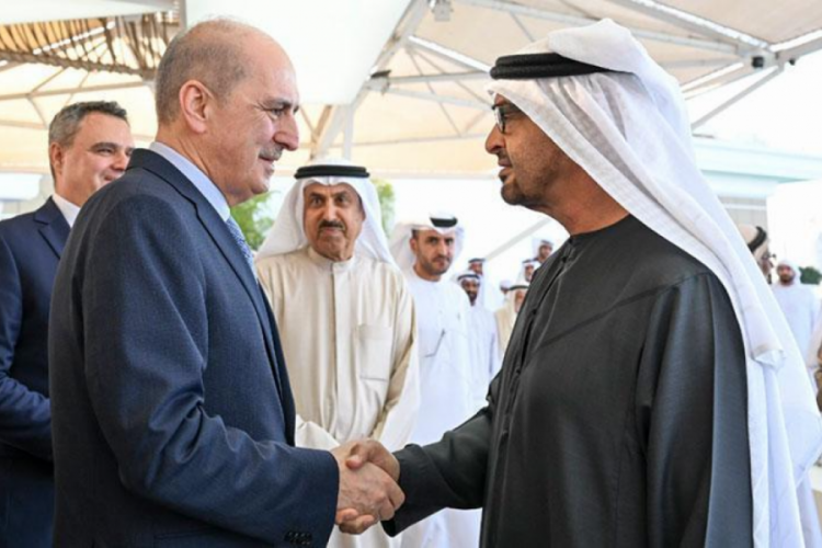 TBMM Başkanı Kurtulmuş BAE Devlet Başkanı Al Nahyan ile g&ouml;r&uuml;şt&uuml;