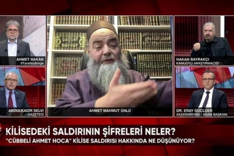 C&uuml;bbeli Ahmet Hoca kilise saldırısını canlı yayında değerlendirdi!