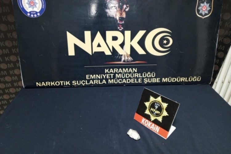 Karaman'da kokain ile yakalanan şahıs tutuklandı