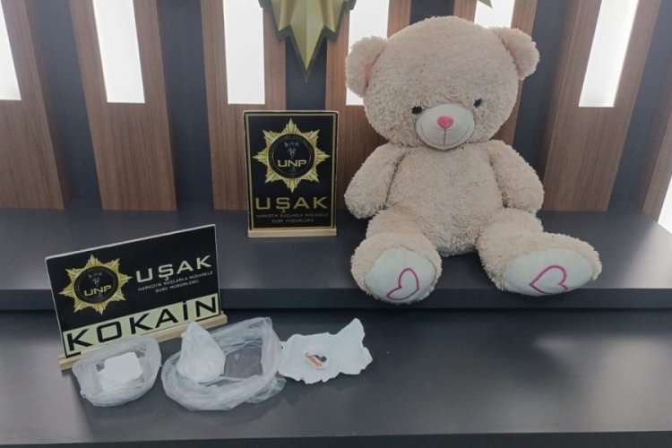 Uşak'ta oyuncak ayı i&ccedil;inde kokain &ccedil;ıktı