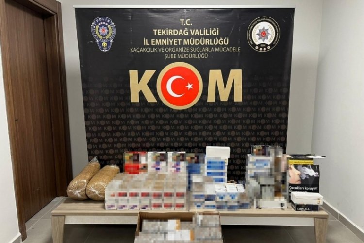 Tekirdağ'da makaron ve t&uuml;t&uuml;n ele ge&ccedil;irildi! 2 kişi tutuklandı