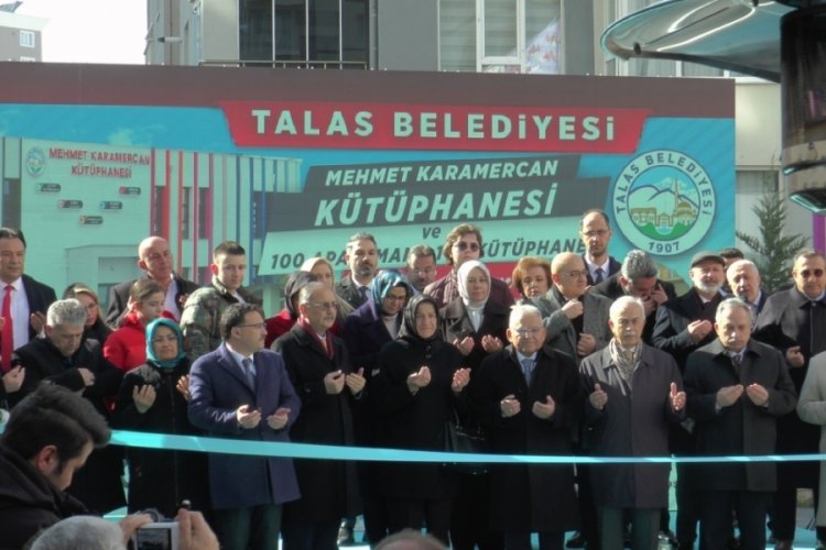 Kayseri'de Mehmet Karamercan K&uuml;t&uuml;phanesi ile 100 Apartmana 100 K&uuml;t&uuml;phane projesinin a&ccedil;ılışı yapıldı