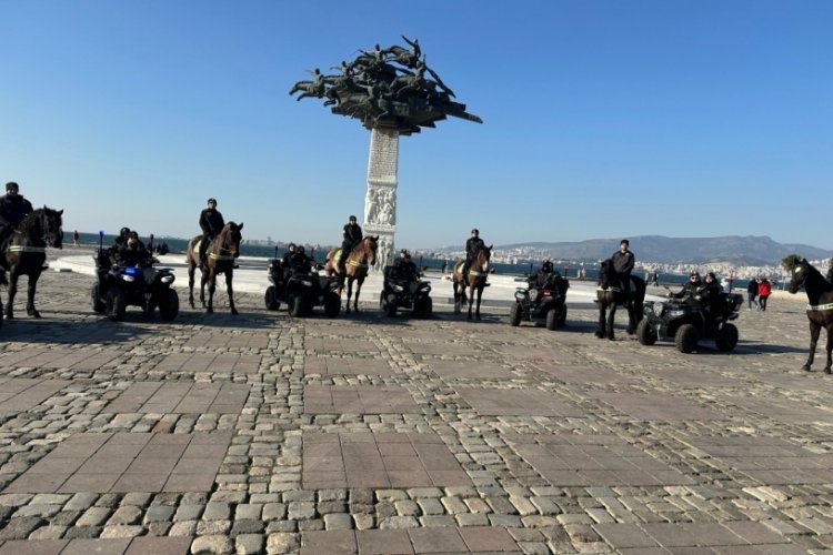İzmir'de kordon boyu polis timlerince alınan &ouml;zel tedbirler ile emin ellerde
