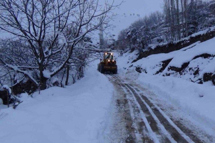 Batman'da kar nedeniyle kapanan k&ouml;y ve mezra yolu ulaşıma a&ccedil;ıldı