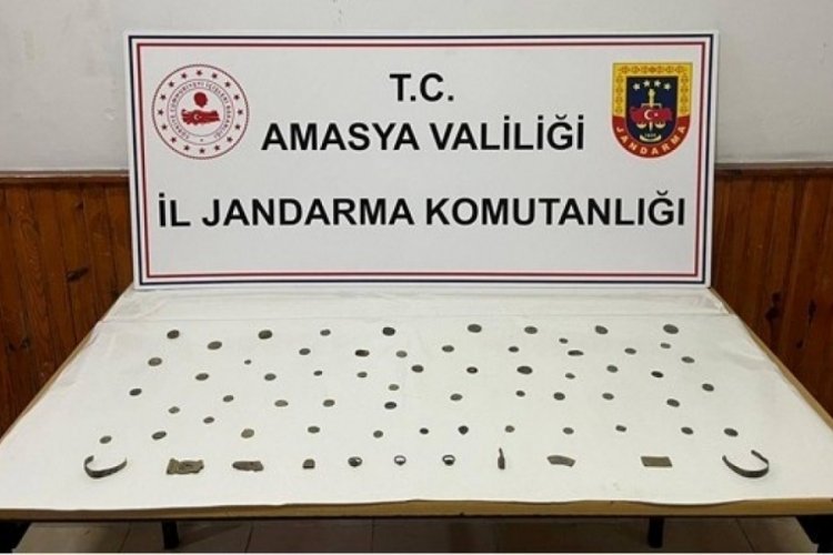 Amasya'da Roma d&ouml;nemine ait 68 tarihi eser bulundu