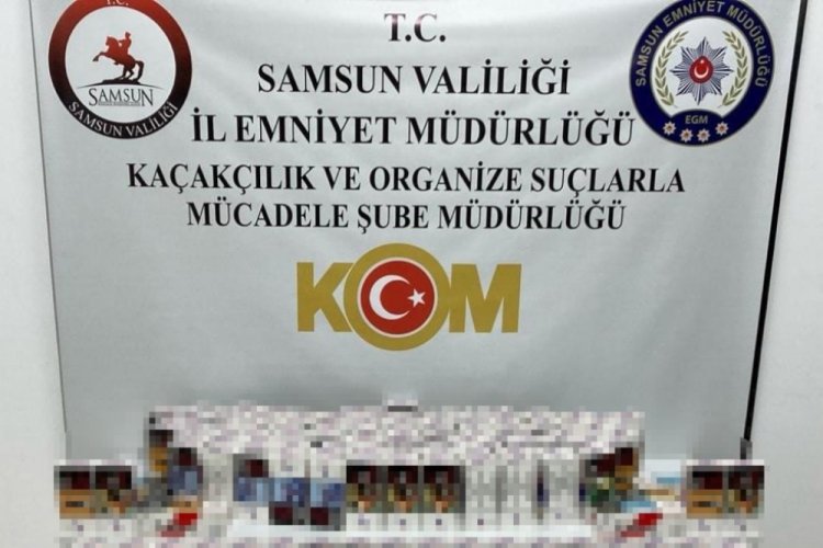 Samsun'da 54 bin 800 adet makaron ele ge&ccedil;irildi