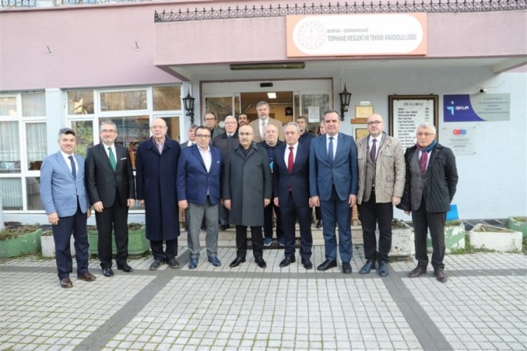 Bursa Valisi Mahmut Demirtaş, Tophane MTAL'de incelemelerde bulundu
