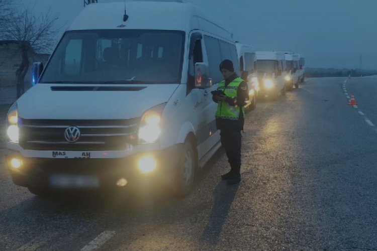 Gaziantep'te okul servis ara&ccedil;ları denetledi