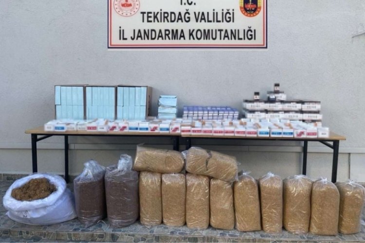 Tekirdağ'da t&uuml;t&uuml;n ve makaron operasyonu