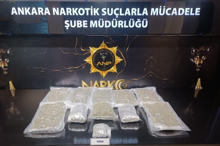Ankara'da "Narkog&uuml;&ccedil;" operasyonlarında 5 kilo uyuşturucu ele ge&ccedil;irildi