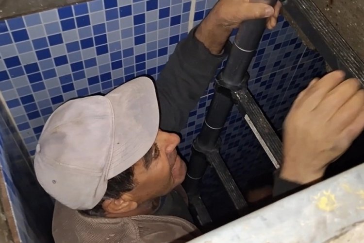 Tunceli'de merdiven kırılınca 5 metrelik su deposunda mahsur kaldı