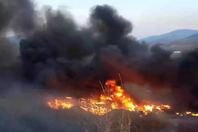 Tokat'ta ot yangını korkuttu