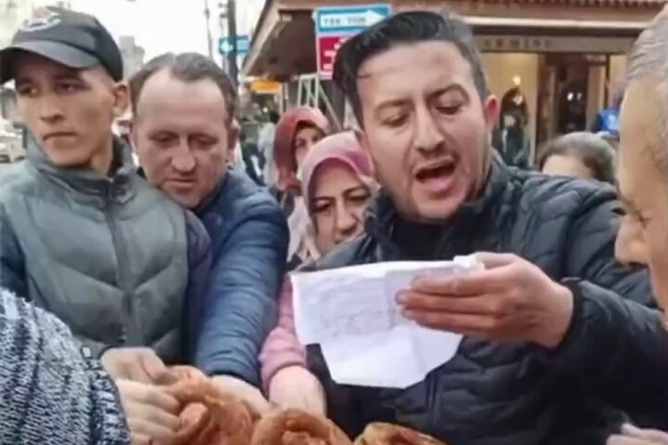 Hayır i&ccedil;in simit dağıtmak istedi, olanlar sonrası şaşkına d&ouml;nd&uuml;