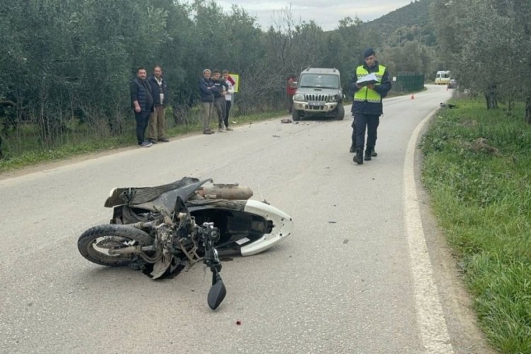 Bursa'da motosikletin cipe çarptığı kazada motosiklet sürücüsü hayatını kaybetti
