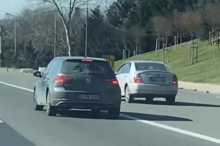 TEM Otoyolu'nda yol verme tartışması