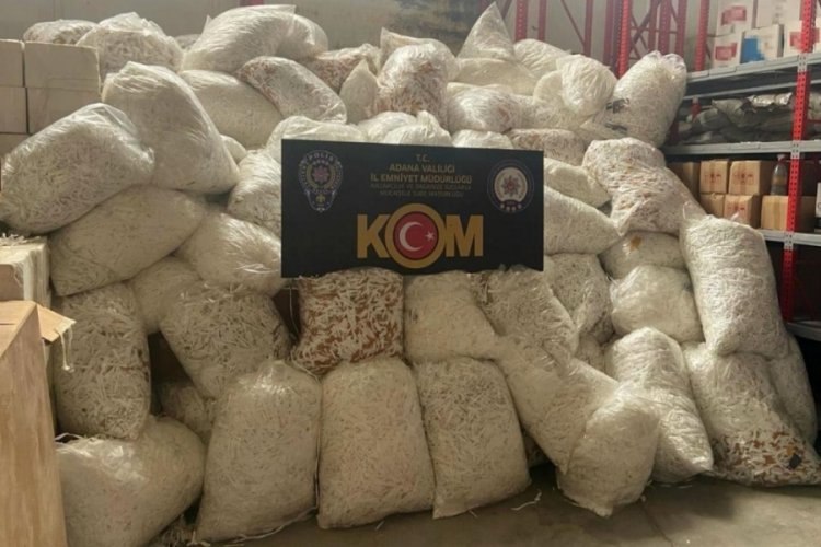 Adana'da 22,5 milyon makaron ele ge&ccedil;irildi