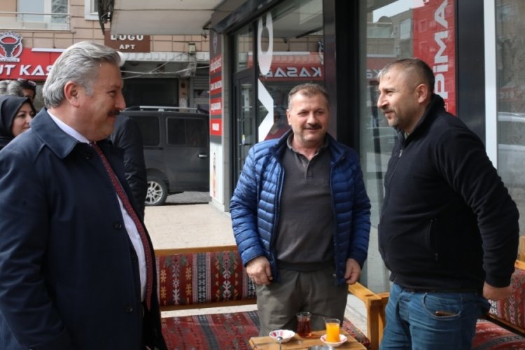 Kayseri'de Başkan Palancıoğlu'na esnaftan yoğun ilgi