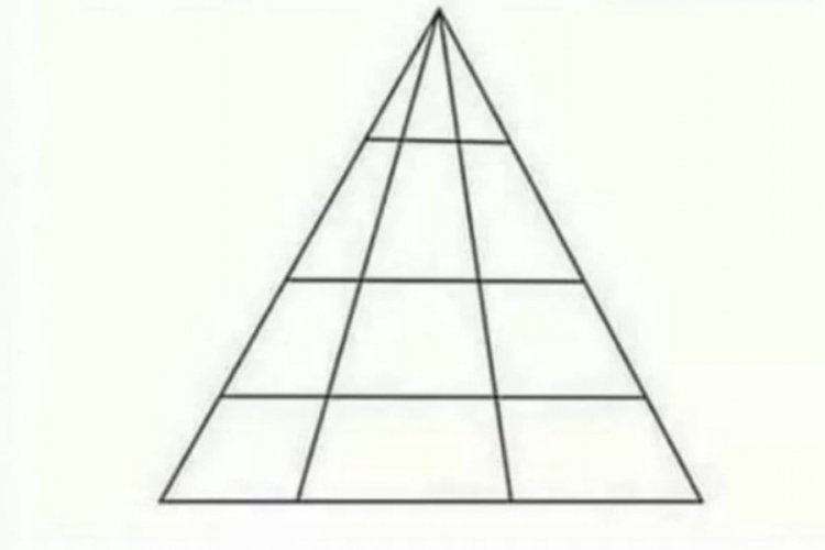 Bu testi çözebilir misiniz? Fotoğrafta kaç tane üçgen var?