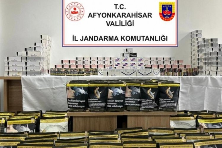 Afyonkarahisar'da 62 bin 300 makaron ele ge&ccedil;irildi