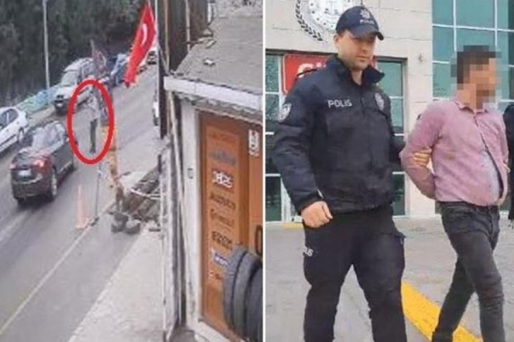 Tekirdağ'da yola &ccedil;ıktı, silahla ara&ccedil;ları tehdit etti