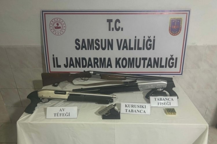 Samsun'da 3 adet ruhsatsız t&uuml;fek ele ge&ccedil;irildi