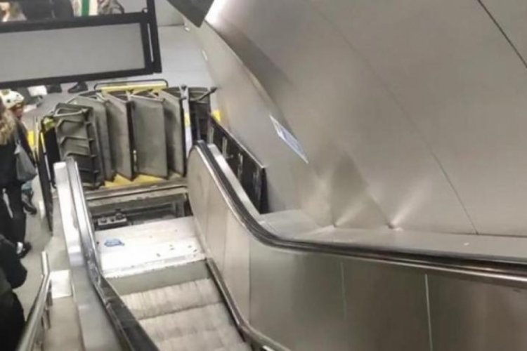 İstanbul'da y&uuml;r&uuml;yen merdivenleri tamir ediyordu! Merdivenin &ccedil;alışması sonucu hayatını kaybetti