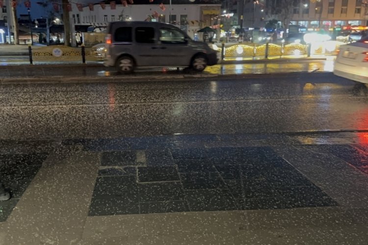 Elazığ'da şiddetli dolu yağışı
