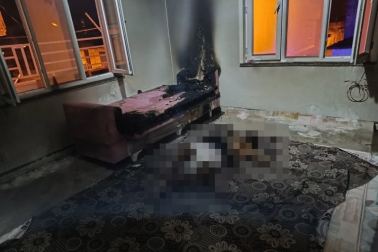 Gaziantep'te alevlerin arasında kalan 73 yaşındaki adam hayatını kaybetti