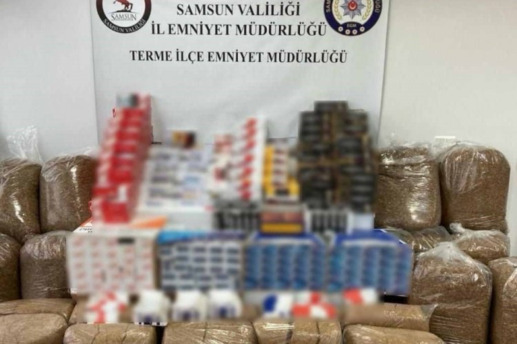 Samsun'da 1 ton 360 kilo ka&ccedil;ak t&uuml;t&uuml;n ele ge&ccedil;irildi