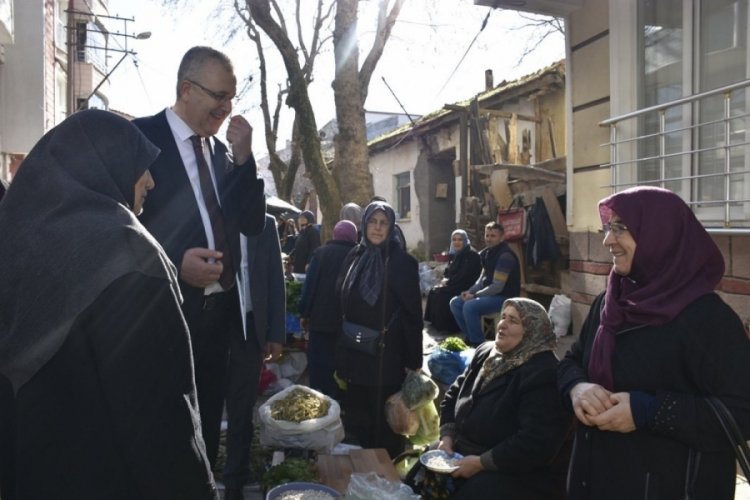 Esnaf ziyaretinde Başkanı Ali &Ouml;zkan'a yoğun ilgi