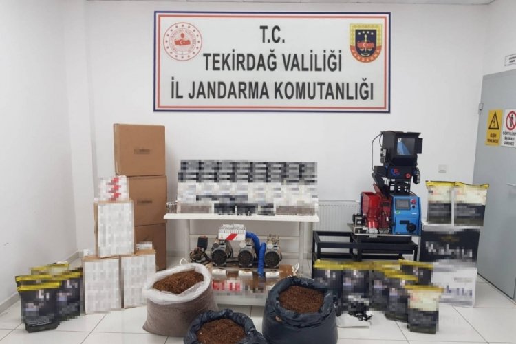 Tekirdağ'da t&uuml;t&uuml;n ve makaron operasyonu