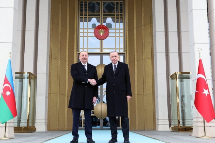 Cumhurbaşkanı Erdoğan, Aliyev'i Beştepe'de kabul etti