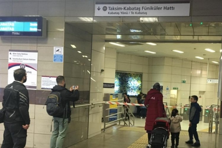 İstanbul'da Taksim-Kabataş F&uuml;nik&uuml;ler Hattı'nda arıza