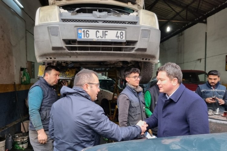Erkan Aydın'dan kentsel d&ouml;n&uuml;ş&uuml;m mağduru oto tamircilerine destek