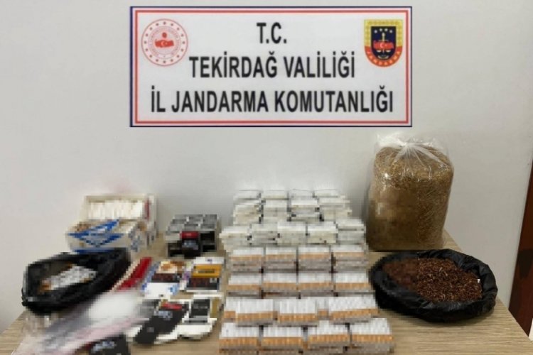 Tekirdağ'da t&uuml;t&uuml;n ve makaron operasyonu
