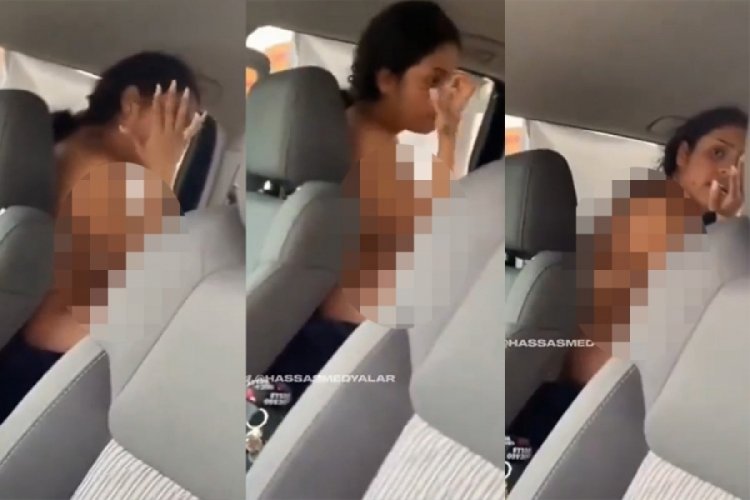 Sevgilisini bir aracın i&ccedil;inde g&uuml;peg&uuml;nd&uuml;z başka bir adamla yakaladı!