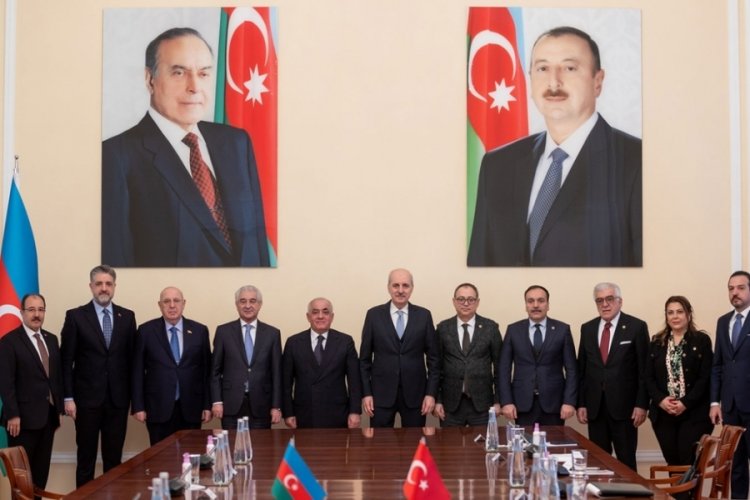 TBMM Başkanı Kurtulmuş, Azerbaycan Başbakanı Asadov ile g&ouml;r&uuml;şt&uuml;